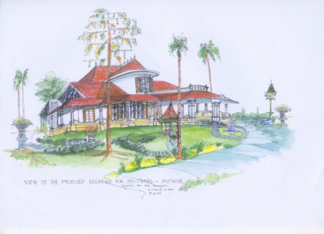 Architectural Sketch Of James Oommen's Residence